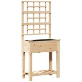  Vrtna saksija s policom Bež 71 x 38 x 152 cm Čvrsto drvo jele | shoptok.hr