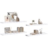 Polica na zidu Zidne 4 pcs Bijeli mramor 120 x 23,5 x 4 cm | shoptok.hr