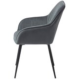 Unique Furniture Sive baršunaste blagovaonske stolice u setu s naslonima za ruke 2 kom Nolan Stripe – | shoptok.hr
