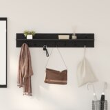 vidaXL Nadwyčajna obešalnik za plašče Črni hrast 100 x 10.5 x 18 cm | Shoptok.si