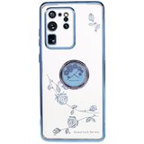 INORCO Za Samsung Galaxy S20 Ultra TPU ovitek s cvetličnim vzorcem, galvaniziran ovitek za telefon s stojalom, (22036232) Cene