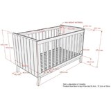 Vipack Bež dječji krevet od masivnog bora s uklonjivom stranicom/s podesivom visinom 70x140 cm Sezane – | shoptok.hr