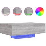  Stolić za kavu s LED svjetlima siva boja hrasta 85x55x31 cm | shoptok.hr