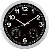 Maul Stenska ura drive, Ø 300 mm, iz umetne mase, srebrn okvir, radijski mehanizem | Shoptok.si