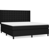 Maison Chic Box spring postelja - Vzmetna postelja z vzmetnico črna 180x200 cm blago SL14440, (21882646) | Shoptok.si