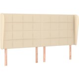 The Living Store vzglavje z ušesi krem 203x23x118/128 cm blago - vzglavje, (21418483) | Shoptok.si