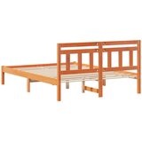  Krevetna konstrukcija Smeđa 120 x 190 cm Čvrsto borovo drvo | shoptok.hr