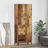 vidaXL Highboard Zidne Staro drvo 69,5 x 34 x 180 cm Konstruirano drvo | shoptok.hr