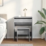  Toaletni stolić sa stolcem siva boja betona 60 x 40 x 113,5 cm | shoptok.hr