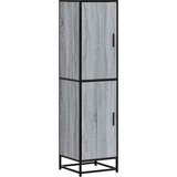 Maison Chic Visoka omara - Komoda - Predalnik siva sonoma 35,5x35x139 cm inž. les in kovina, (21721303) | Shoptok.si