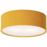 QAZQA Stropna svetilka oker 30 cm z zlato notranjostjo - Drum Cene