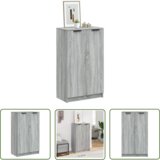 The Living Store Omarica za čevlje siva sonoma 59x35x100 cm konstruiran les - Omarica Za Čevlje, (21744887) | Shoptok.si