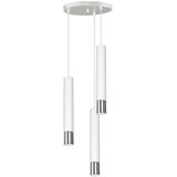 Luster na sajli NEST 3xGU10/8W/230V bela/sjajni hrom | Eponuda.com