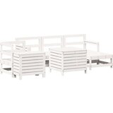  7-dijelni set vrtnih sofa bijeli od masivne borovine | shoptok.hr