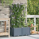  Vrtna saksija 2 pcs Svijetlo siva 80 x 40 x 142 cm Plastika | shoptok.hr