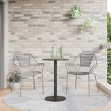  Vrtni stol okrugli crni Ø 50 x 72 cm čelični | shoptok.hr