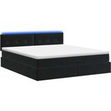  od pjene s madracem i LED-om Crna 140 x 190 cm Baršun | shoptok.hr