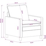 SOFA Tamnosiva 76 x 81 x 87,5 cm Poliester | shoptok.hr