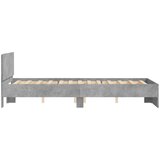  Okvir kreveta s uzglavljem boja betona 120x190 cm | Eponuda.com
