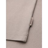 Ombre Men's T-shirt with contrasting inserts and v-neck - beige | shoptok.hr
