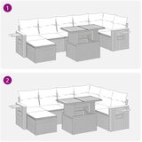  8-dijelni set vrtnih sofa od poliratana s jastucima bež bagrem | shoptok.hr