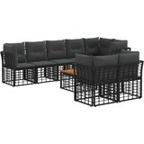  Zunanja garnitura za sedenje 9 pcs Črna in Temno siva Poliester, (5000270790) | Shoptok.si