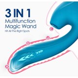 Vibeconnect - vodootporni vibrator G-točke i stimulator klitorisa (plavi) | shoptok.hr