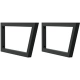  Zidna polica za umivaonik od čelika i masivne hrastovine Smeđa 60 x 60 x 2.5 cm | shoptok.hr