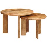  Stolovi za slaganje 2 pcs Smeđa Čvrsto drvo manga | shoptok.hr