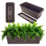 KADAX balkonski cvetlični lonec 40 cm + krožnik Mocha, (5000352612) | Shoptok.si