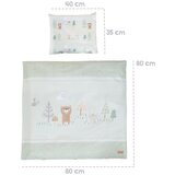 Roba Svijetlo zelena pamučna dječja posteljina za dječji krevetić 80x80 cm Woodland Buddies – | shoptok.hr