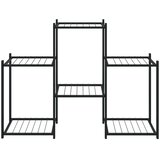 vidaXL Stalak za cvijeće 83 x 25 x 60 cm crni željezni | shoptok.hr