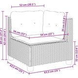  6-dijelni set vrtnih sofa s jastucima crni od poliratana Crna 63.5 x 63.5 x 62 cm | shoptok.hr