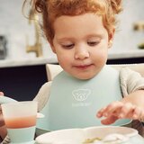 BABYBJORN komplet jedilni set slinček, krožnik, lonček, žlica in vilice Powder Green | Shoptok.si