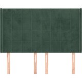  Uzglavlje s ušima tamnozeleno 147x16x118/128 cm baršunasto | shoptok.hr