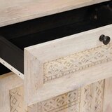 vidaXL Noćni ormarić s ladicama Bež 50 x 33 x 60 cm masivno drvo manga | shoptok.hr