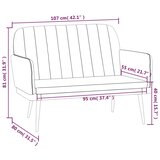  Klupa crna 107 x 80 x 81 cm od umjetne kože | shoptok.hr