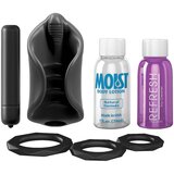 PDX Elite - silikonski vibrator za penis (crni) | shoptok.hr