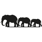 Wallity Crni Metalni Zidni Dekor sa Slonovima | Eponuda.com