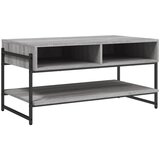 Maison Chic Klubska mizica - kavna mizica - Nizka mizica siva sonoma 90x50x45 cm inženirski les, (21752538) Cene