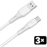 Avax Kabl CB4305 3X / USB-A to USB-C / 18W / 1.5 m / White Cene