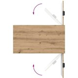 vidaXL Klubska miza artisan hrast 90 x 49 x 46 cm Konstruiran les | Shoptok.si