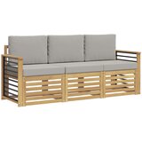  Setovi sofa 3 kom. Bijela i svjetlosiva Polyester | Shoptok.si