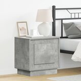 vidaXL Noćni ormarići s LED svjetlima 2 kom Siva betonska 44x34 5x45 cm | shoptok.hr