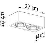  Sollux SL.0916 - Plafonska svetiljka QUATRO 2xGU10/40W/230V bukva | Eponuda.com