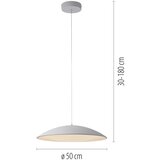 SCHÖNER WOHNEN 14607-16 - led prigušiva luster na sajli lente LED/23W/230V pr.50cm bela | Eponuda.com