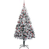 vidaXL Umjetno božićno drvce s 300 LED svjetlima Zelena 210 x 135 cm | shoptok.hr