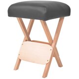  Sklopivi masažni stolac sa sjedalom od 12 cm i 2 jastuka crni | shoptok.hr