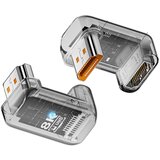 INF 8K UHD 2.1 Female to Male U-Shaped Adapter 180 Degree Connector Transparent, (5000327368) | Shoptok.si