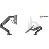 Icybox 1-struki Stolni nosač za monitor 25,4 cm (10) - 68,6 cm (27) Podesiv po visini, Mogučnost savijana, Mogučnost okretanja ICY BO | Eponuda.ba